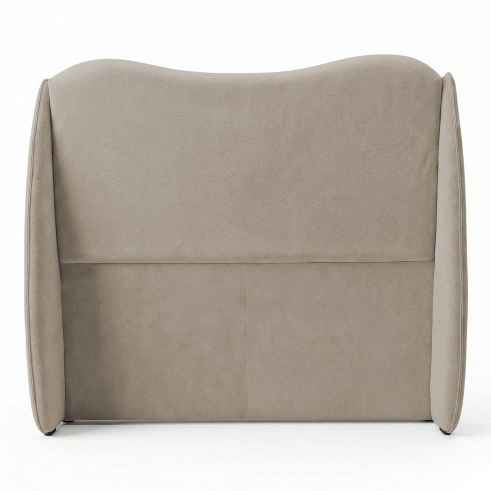 Cabeceira Orgânica Para Cama Box Viúva Luma 120cm Chenille Bouclê Pérola - Abmaza