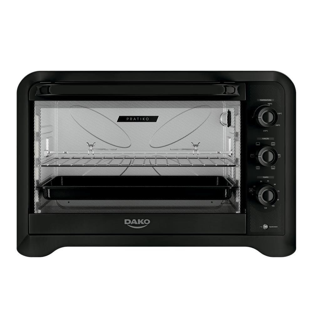 Forno De Bancada Elétrico Dako Pratiko 70L Com Grill Preto220V