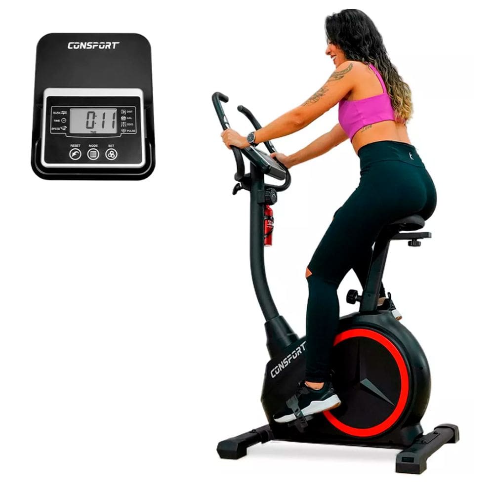 Bicicleta Vertical Ergometrica V-2000 Magnética Ajustável Consport