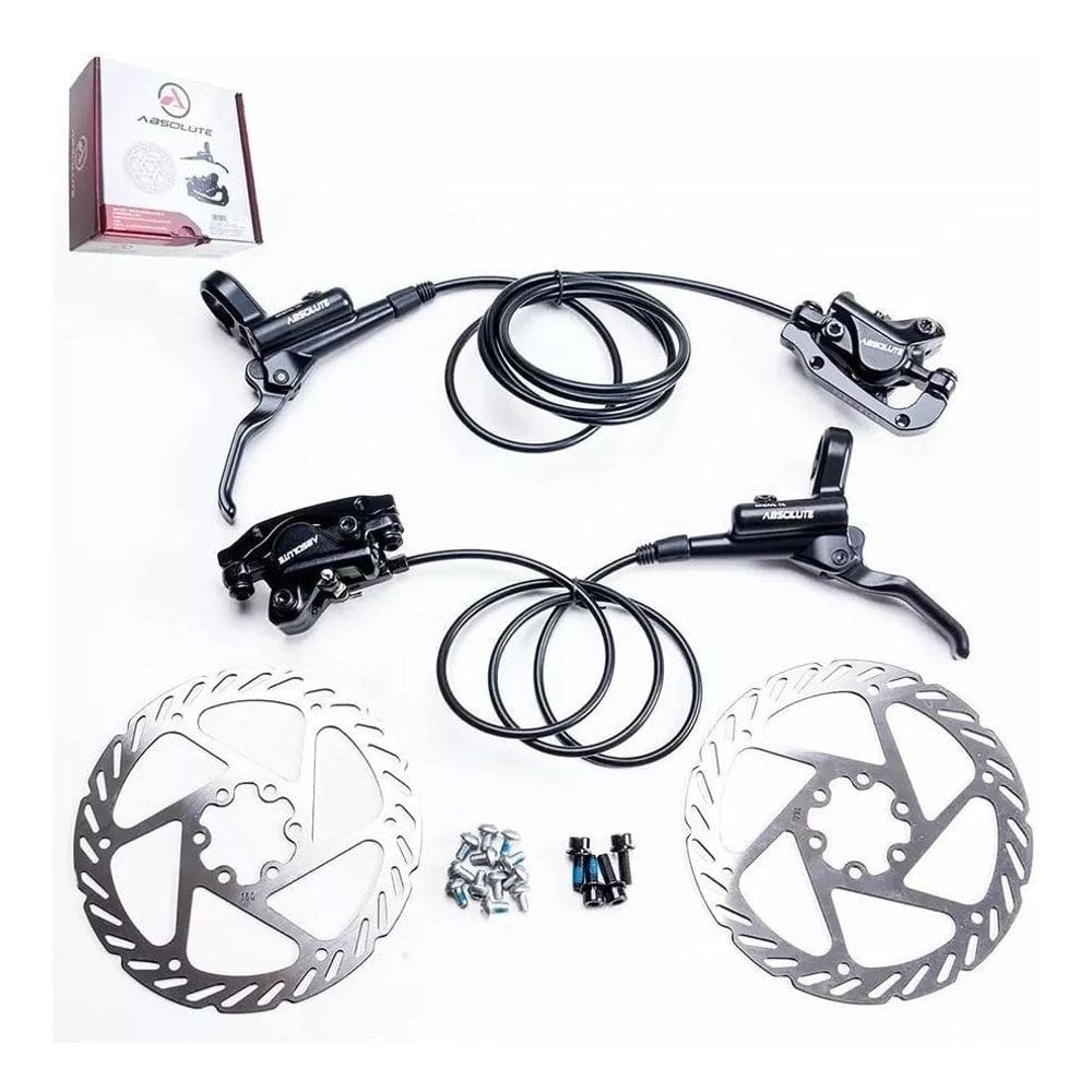 Kit Freio A Disco Hidráulico Bike Com Rotor 160Mm Absolute