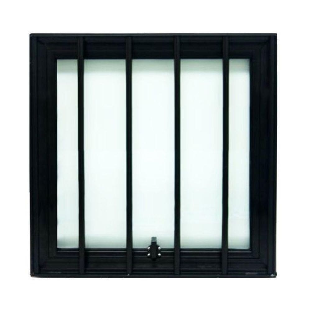 Esquadria de Alumínio Suprema Imperial 30x30x3cm Preto Fosco