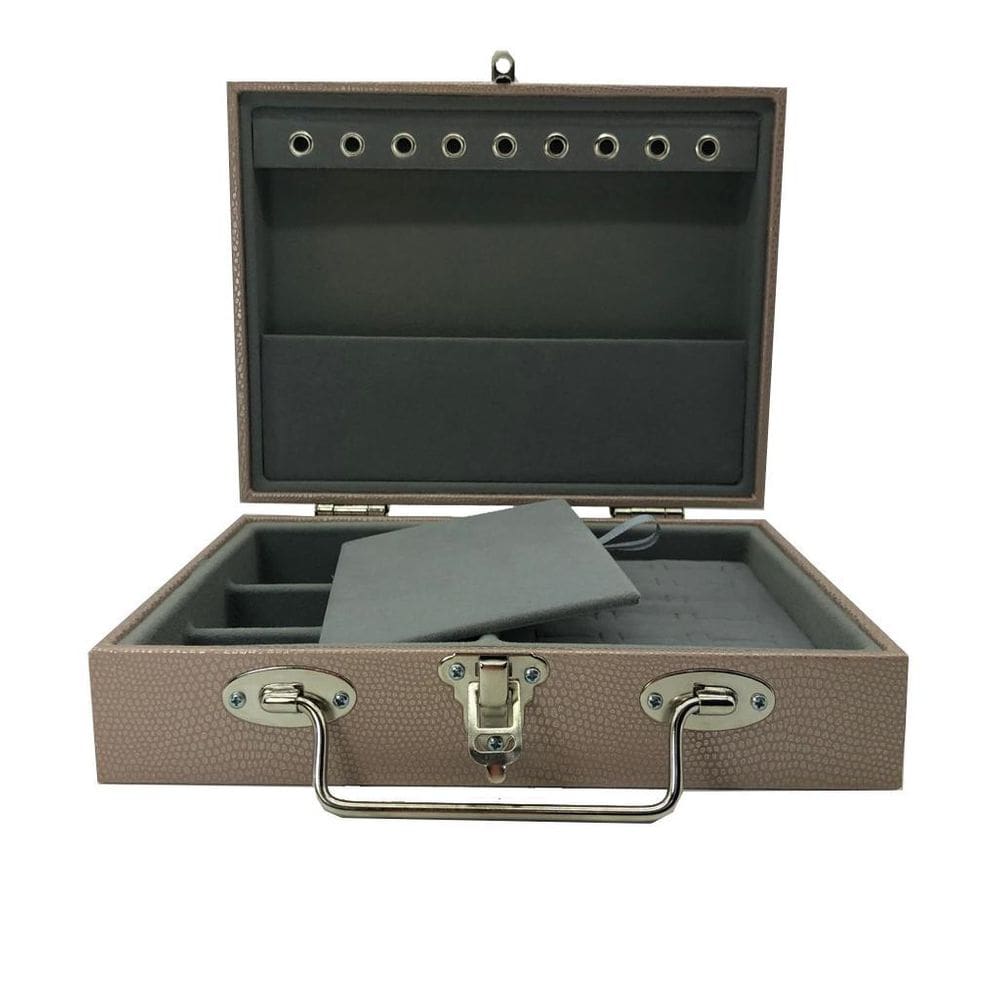 Maleta Porta Joias Nude Pequena Simples