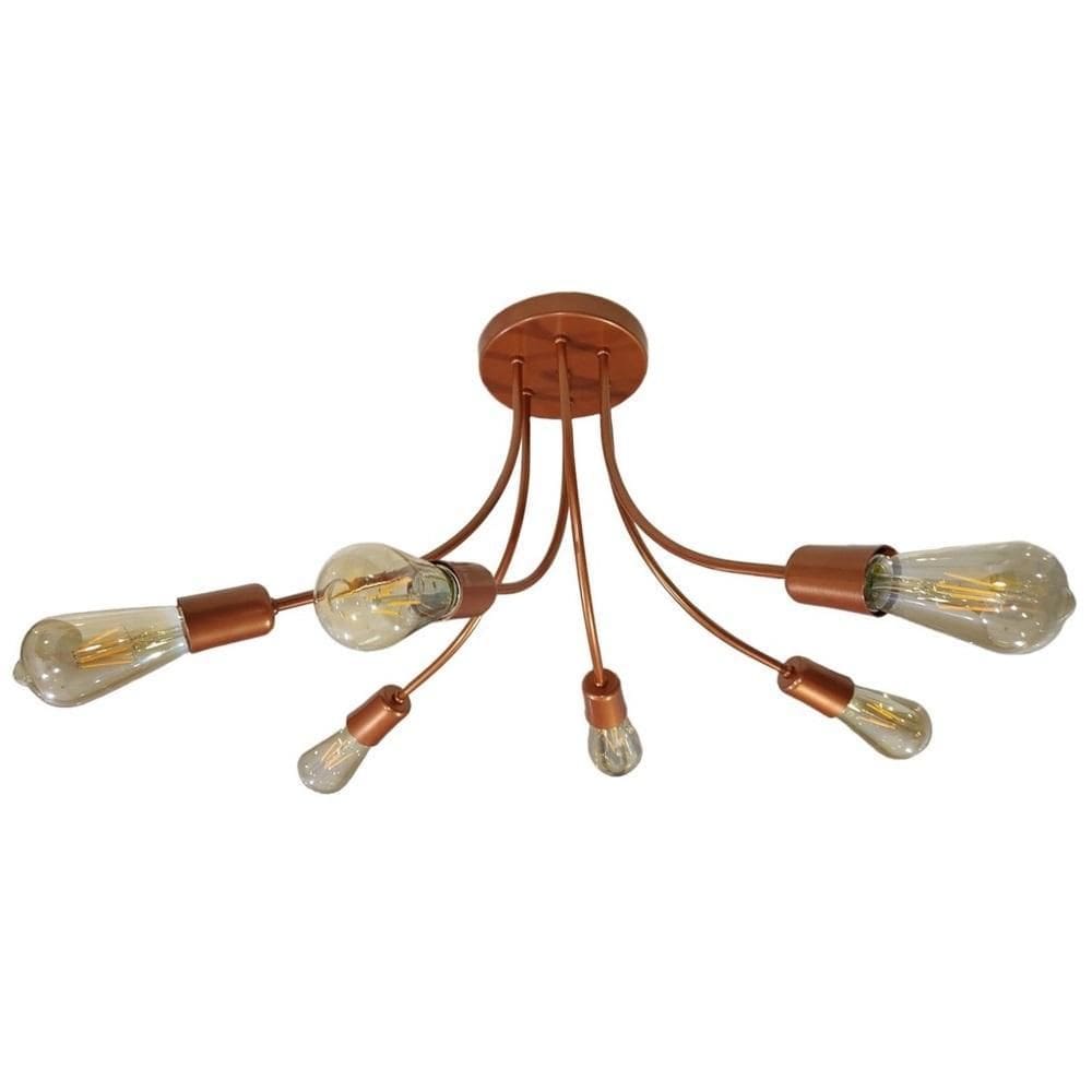 Lustre Pendente Sputnik Gun 6 Hastes - Cobre