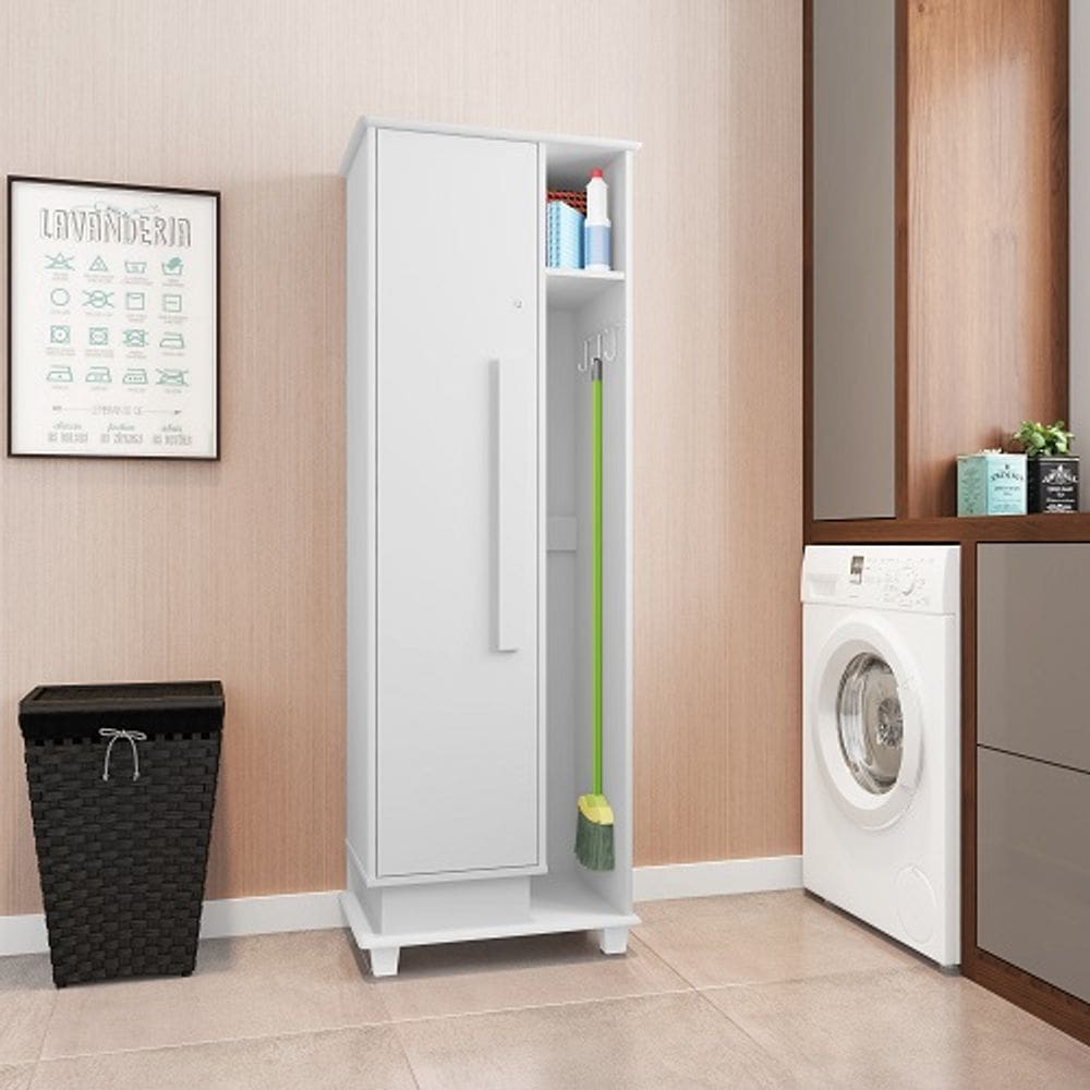 Armário Lavanderia Caribe Branco - RV Móveis