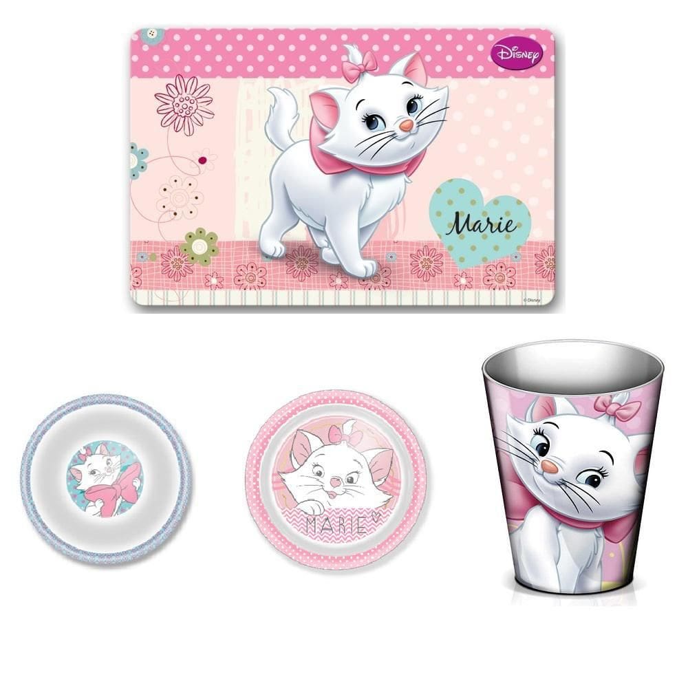 Conjunto Refeição Gatinha Marie 4 Itens