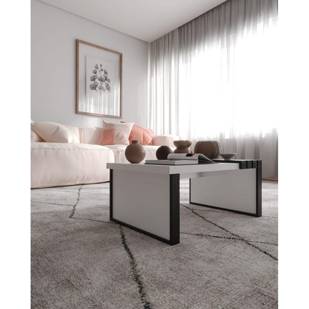 Mesa De Centro Safira - Sala De Estar - Preto/Branco