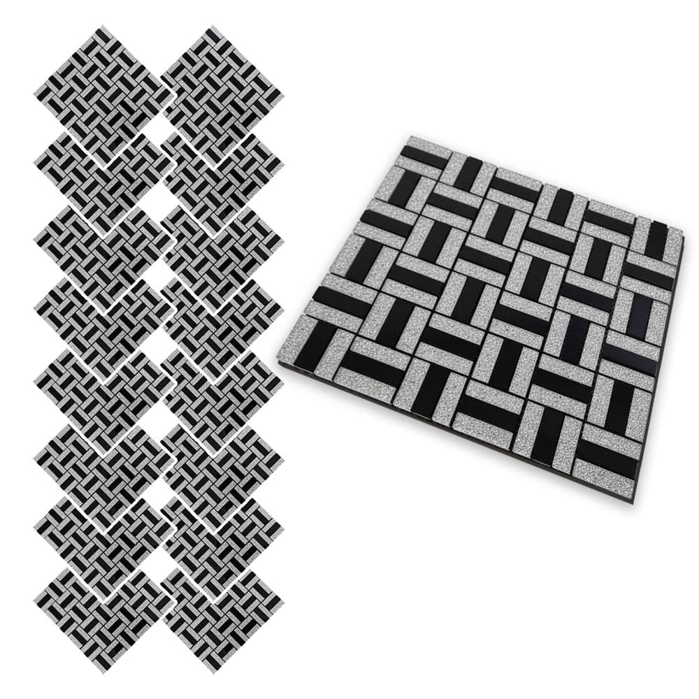 Pastilha De Vidro Adesiva Kit 16 Uni Parede Banheiro Box Cozinha Sala Decorativa Moderna Reforma Facil Aplicacao