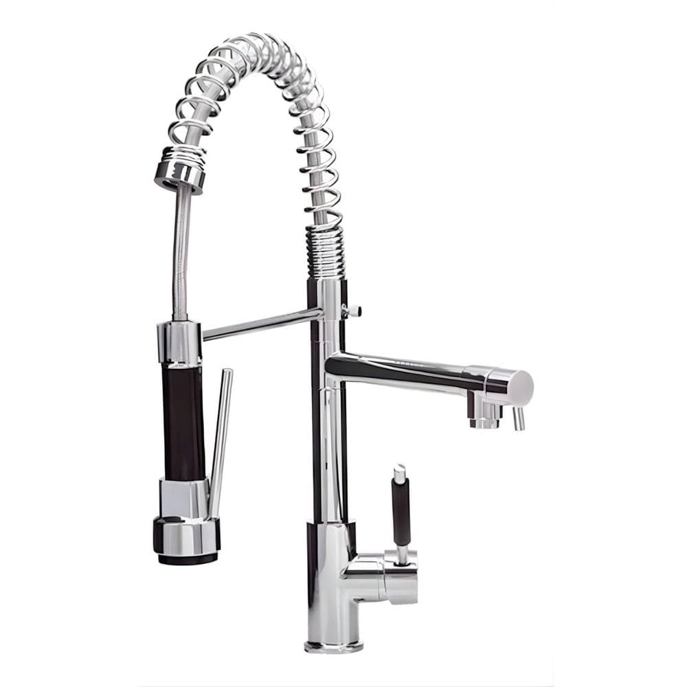 Torneira Cozinha Monocomando Flexível Bancada Gourmet Prata Escovado