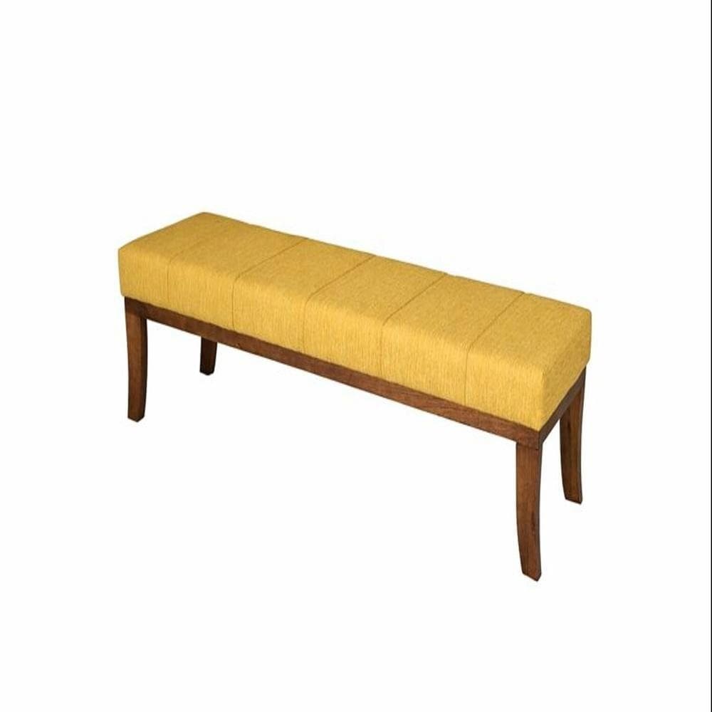 Puff para Quarto Linho 140x40cm Lucia Amarelo