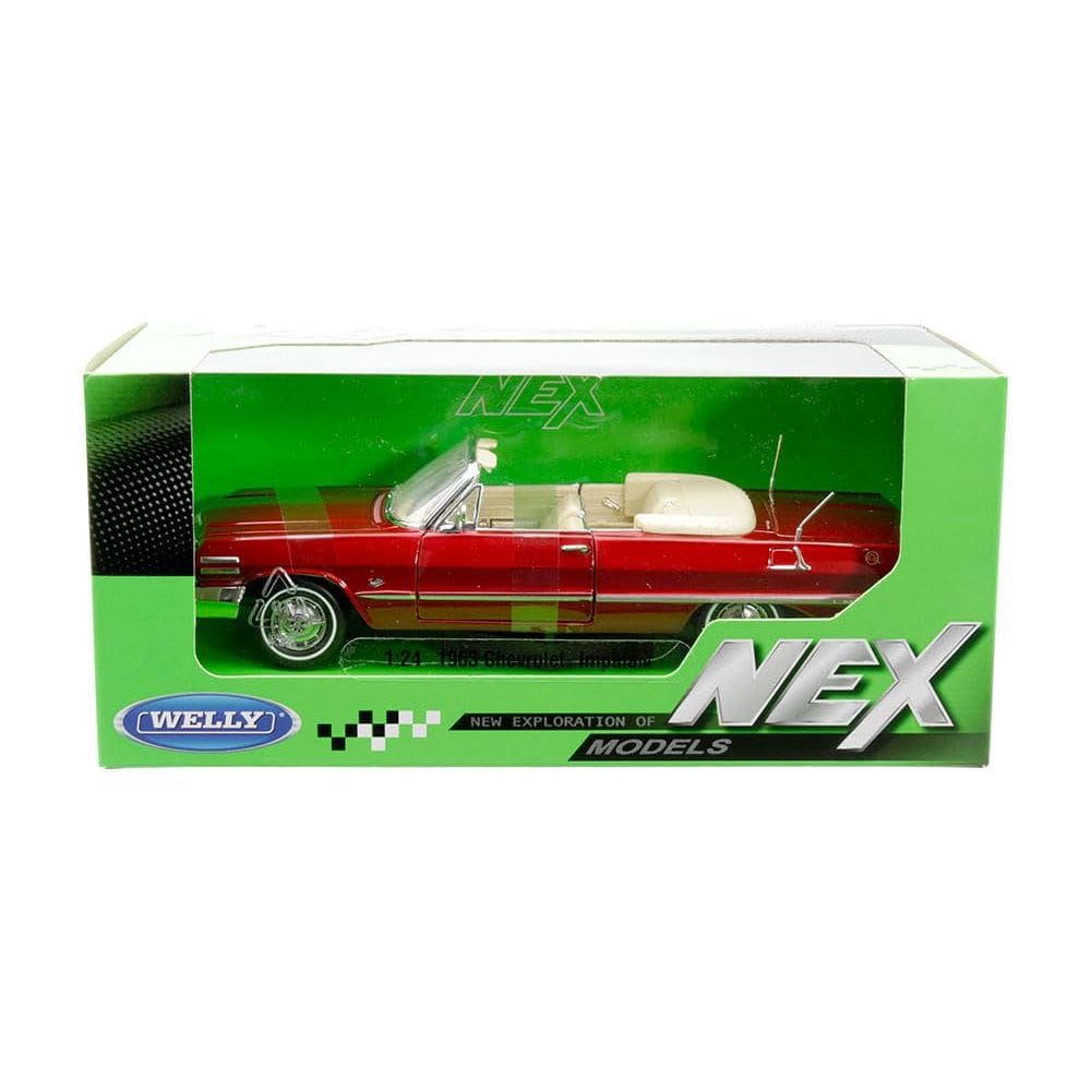 Modelo de carro fundido sob pressão Welly 1963 Chevrolet Impala conversível 1/24