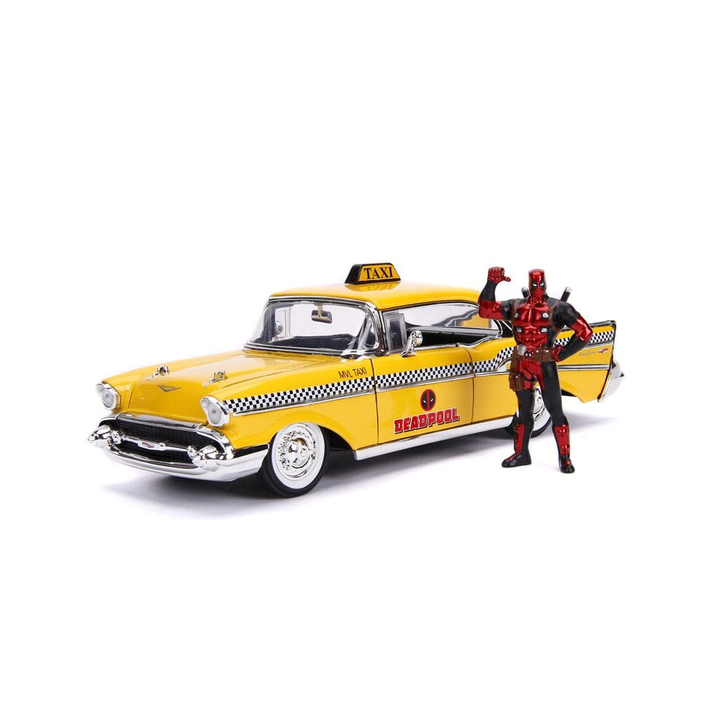 Carro de Metal Fundido Jada 1957 Chevrolet Bel Air Deadpool 1:24