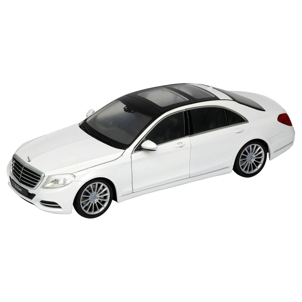 Modelo de carro fundido sob pressão Welly Mercedes Benz S Class 1/24 branco