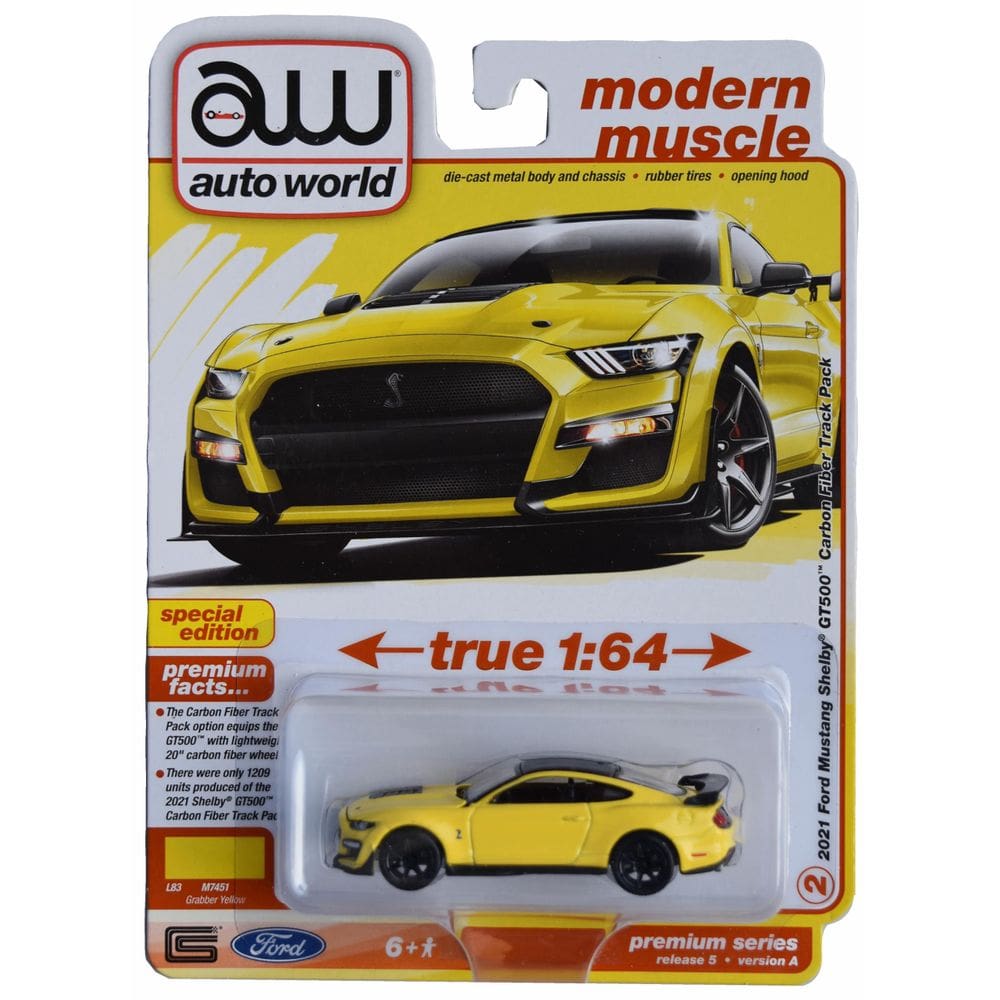 Carro Die Cast Johnny Lightning Ford Mustang GT-500 2021