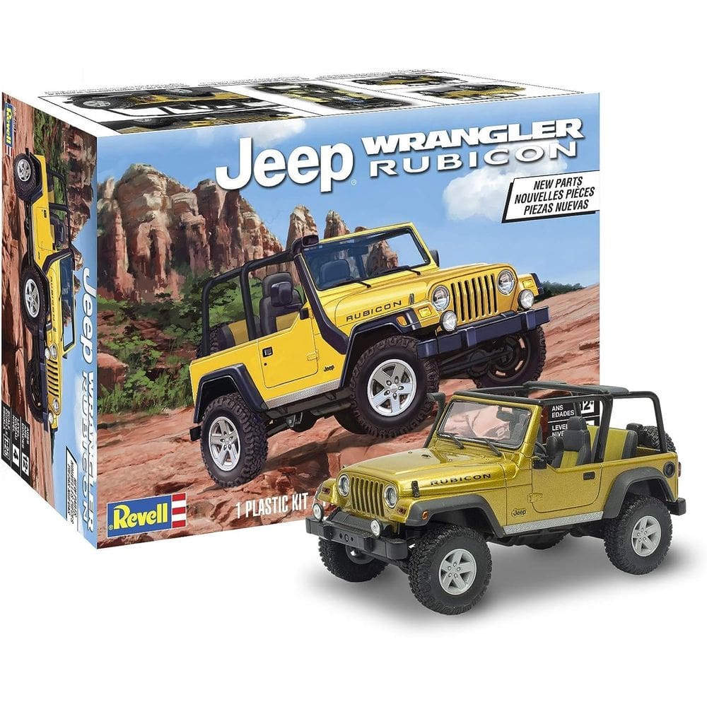 Kit de modelo de carro Revell Jeep Wrangler Rubicon escala 1:25 92 unidades