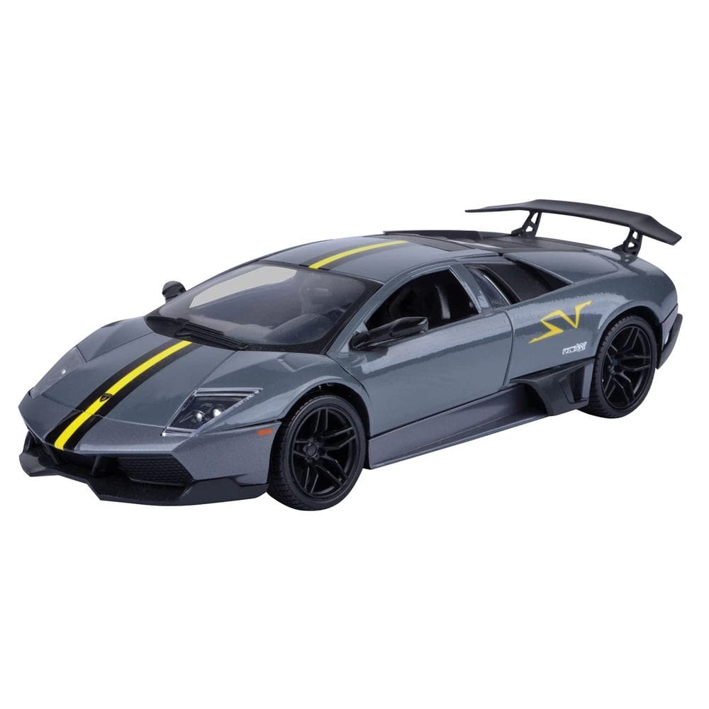 Modelo de carro Lamborghini Murcielago LP 670 4 SV Amarelo Escala 1/24