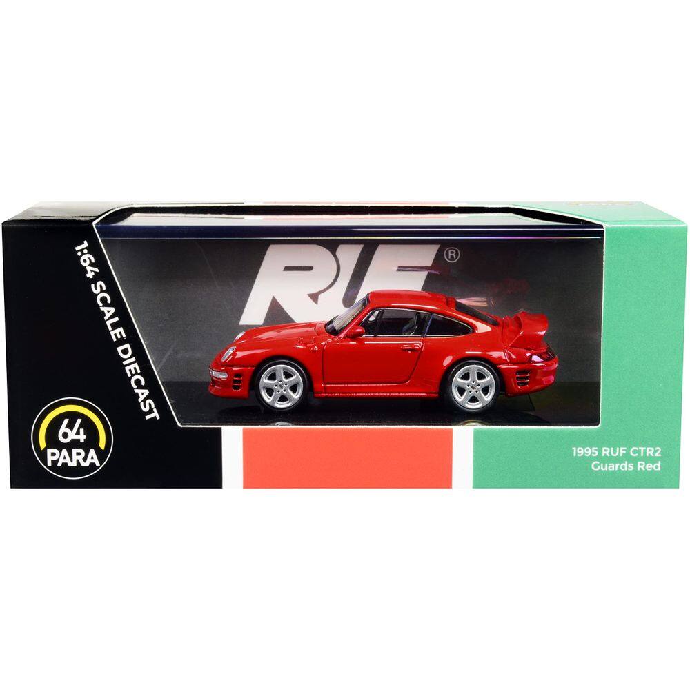 Modelo de carro fundido sob pressão Paragon Models 1995 RUF CTR2 Guards Red