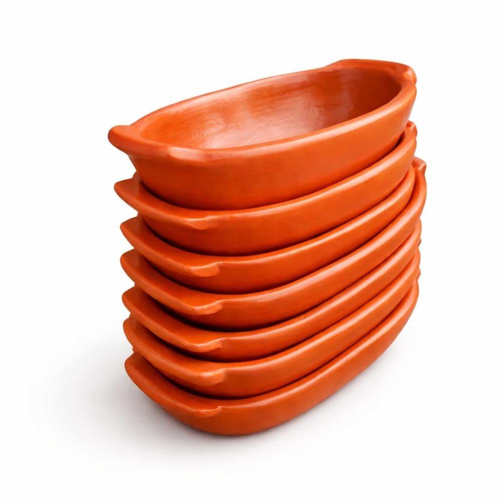 Travessa De Barro Assadeira Cerâmica Para Arroz Feijoada 7un Terracota