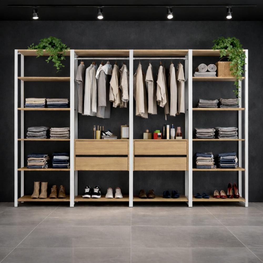 Guarda-Roupa Closet Modulado Texas 4 Gavetas 270cm Multimóveis MP4787