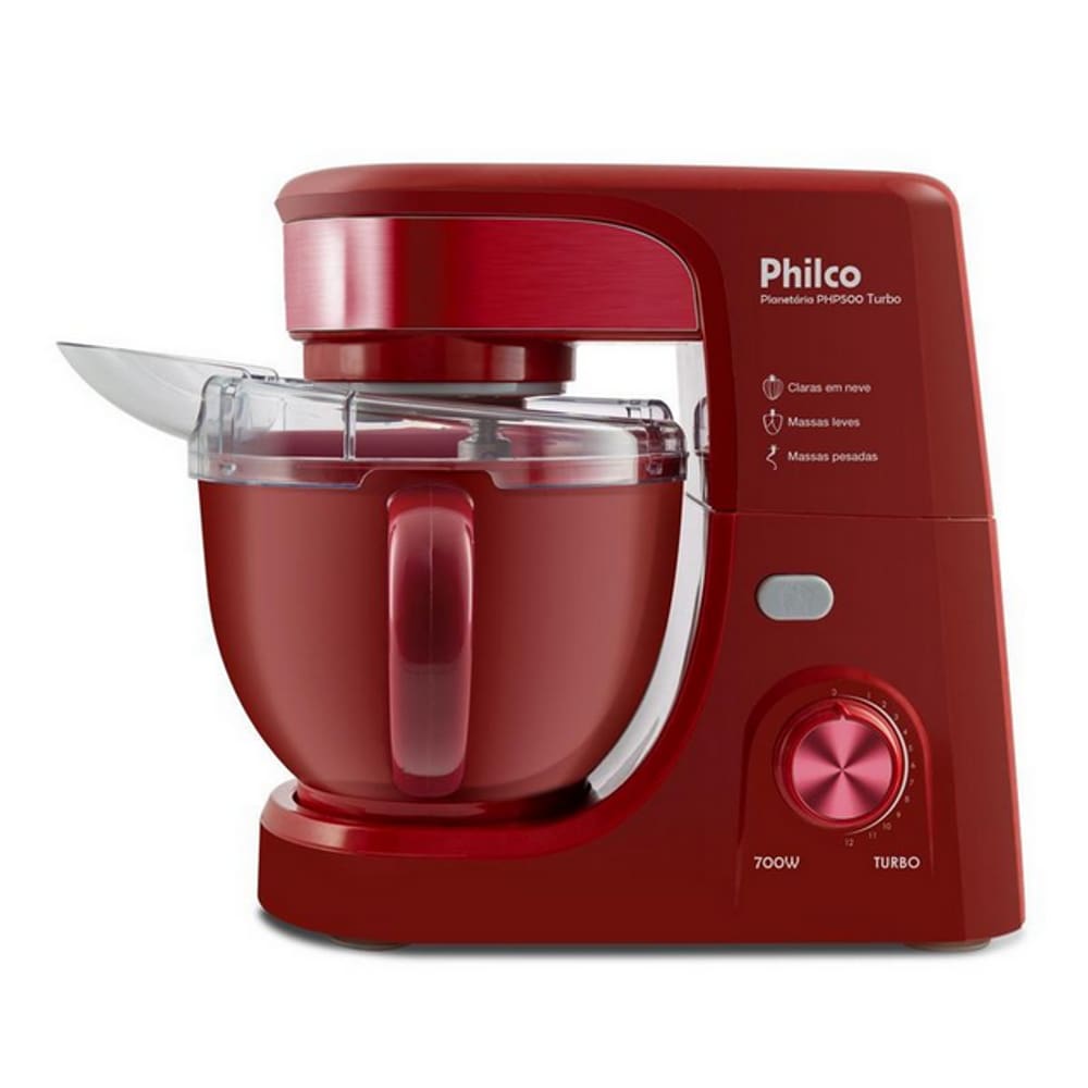 Batedeira Planetária Philco PHP500V 12 Velocidades 127V 700W Vermelho