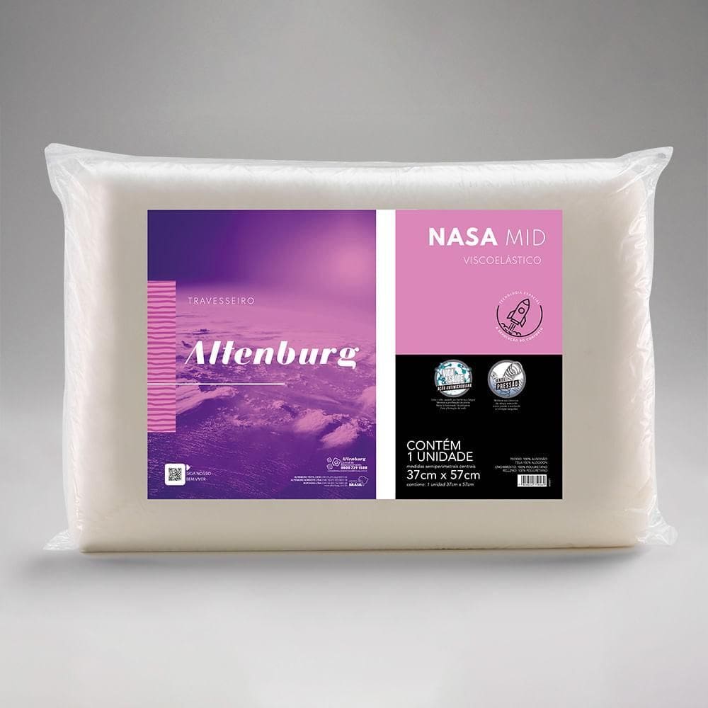 Travesseiro Altenburg Viscoelástico Nasa Mid 37cm x 57cm