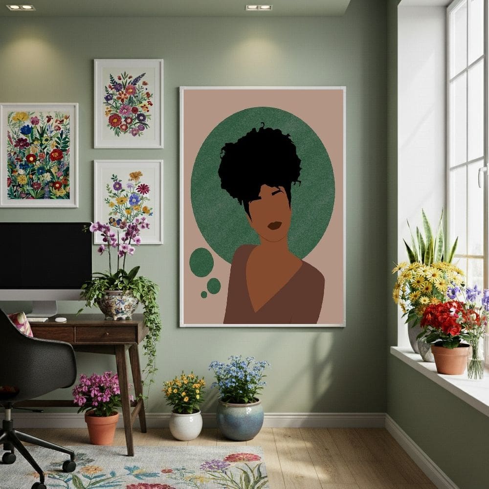 Quadro Decor Essência Minimal 70x50cm Mold Preta