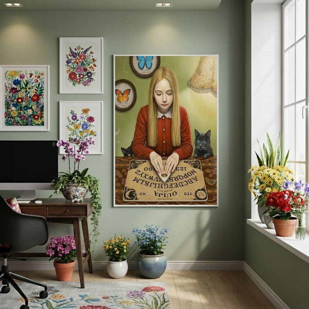 Quadro Decor Oráculo Da Sala De Estar 70x50cm Mold Branca