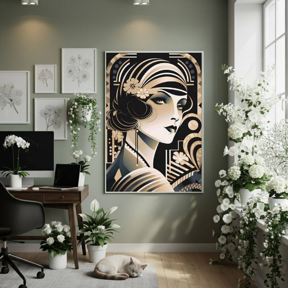 Quadro Decor Era De Ouro 70x50cm Mold Branca