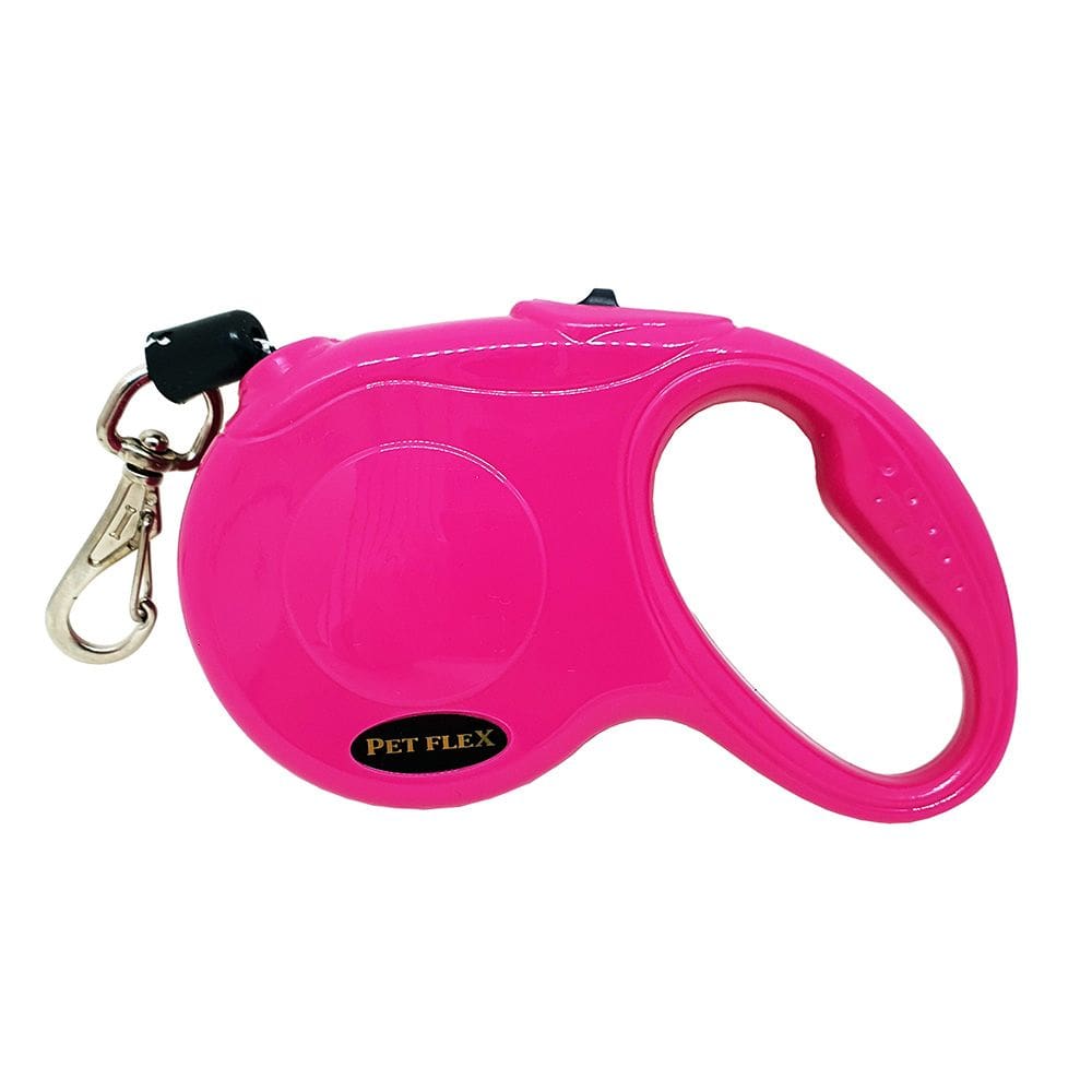 Guia Retrátil Automática para Cães até 15KG PetFlex - Cordão Estica Recolhe até 3m