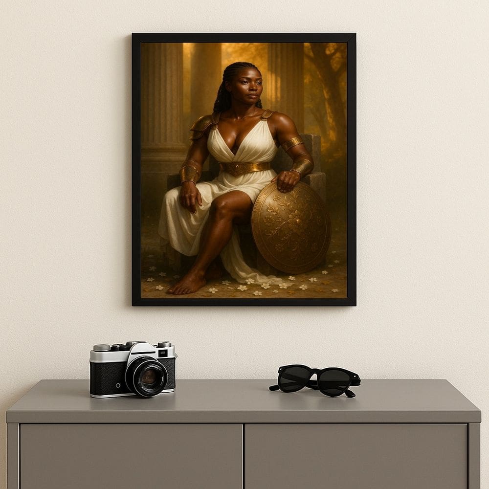 Quadro Decorativo Rainha Do Sabá 33x24cm Mold Preta