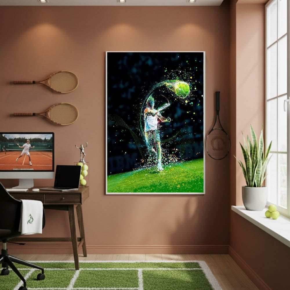 Quadro Decorativo Tênis Absoluto-70x50cm Mold Preta