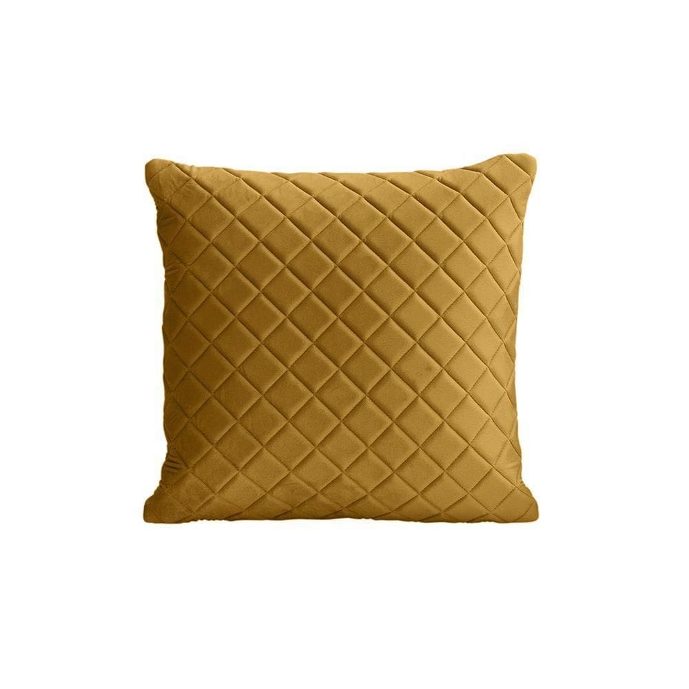Almofada Tressê 40x40cm Veludo Amarelo - Nexta Casa