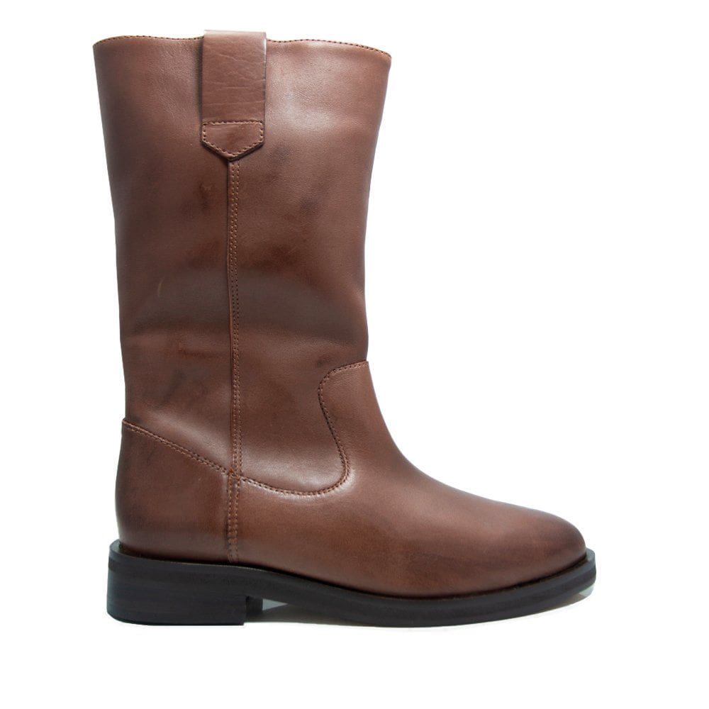 Bota Luiza Barcelos Couro Marrom