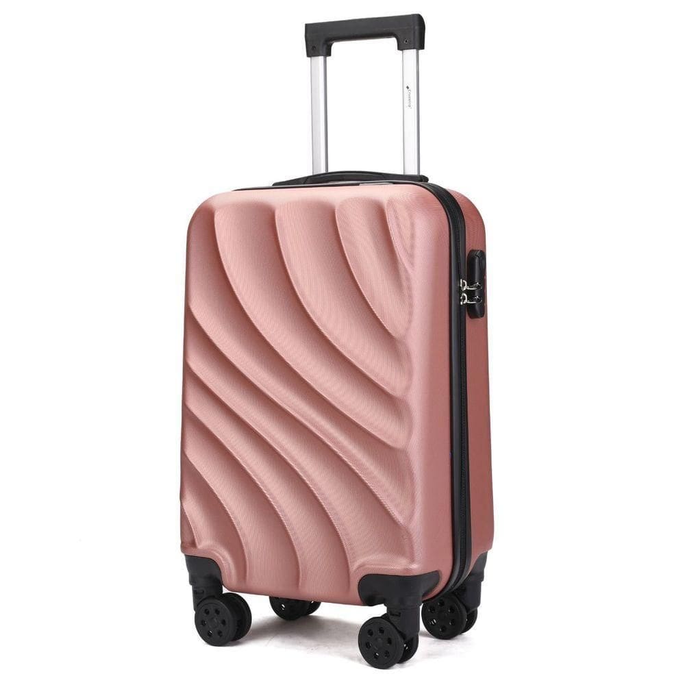 Mala De Viagem De Bordo 10kg Em Abs Com Rodas Duplas 360º E Cadeado - Padrão Anac - Córdoba - Cruzeiro Cor Rosa