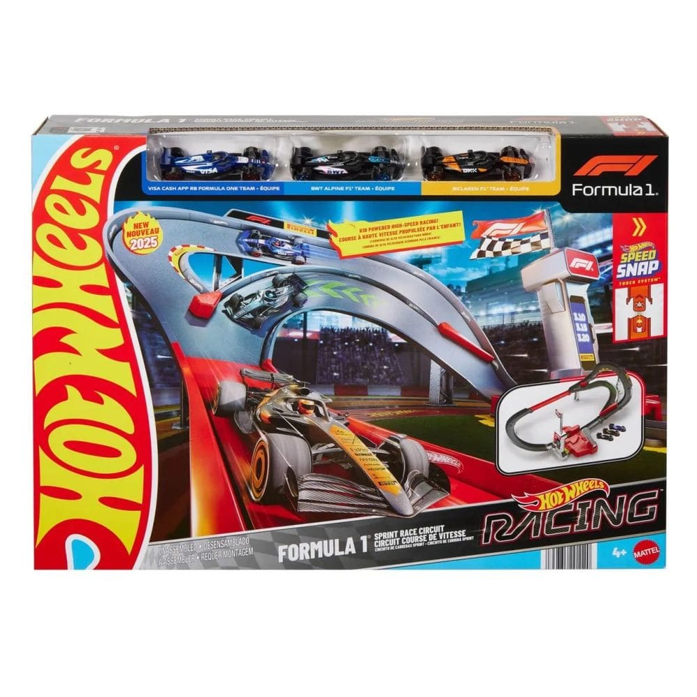 Brinquedo Pista Hot Wheels F1 Sprint Race com Lançador e Veículos - Mattel