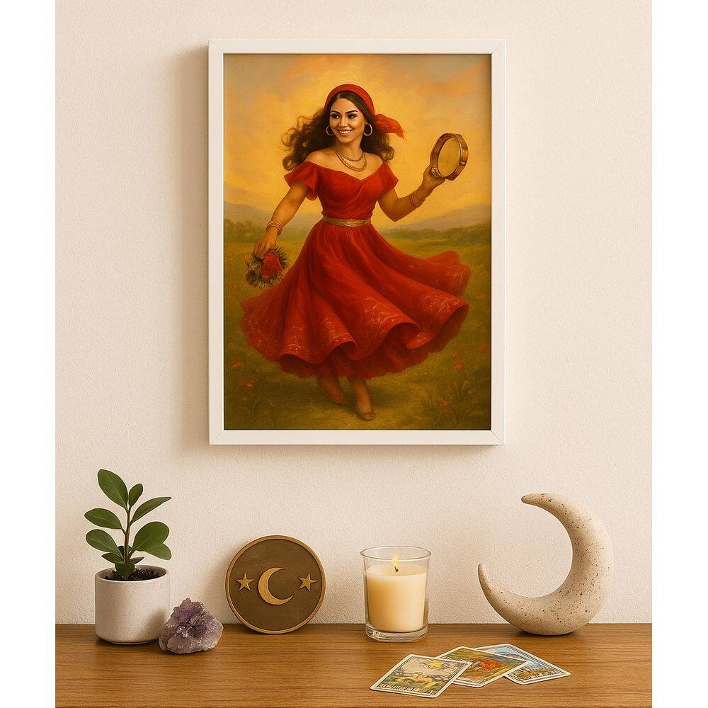 Quadro Decorativo Cigana Natasha 45x34cm - com vidro