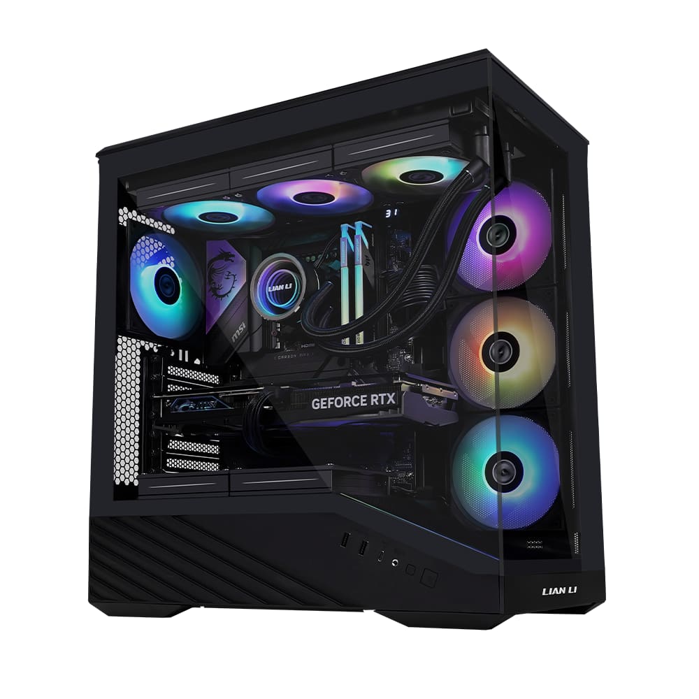 Gabinete Gamer Lian Li Mid Tower Vector V100X Sem Fans Preto