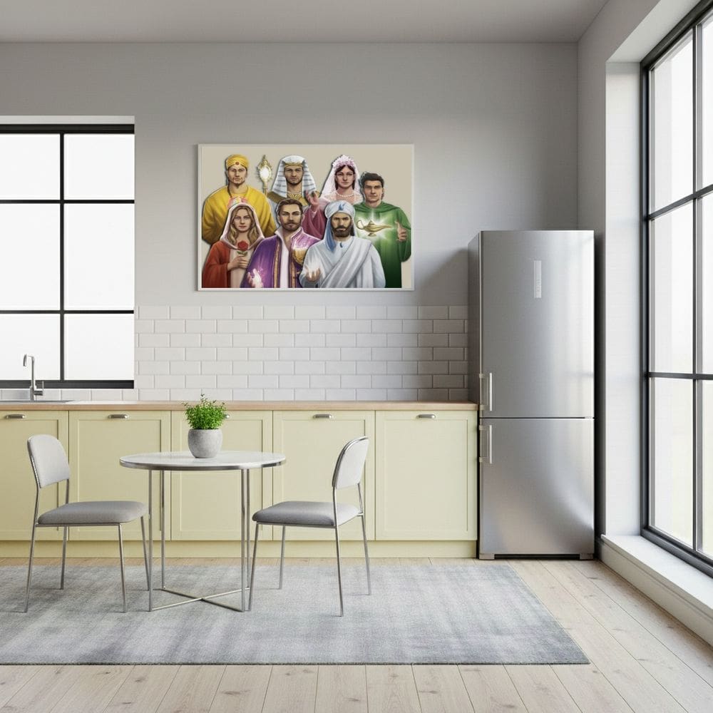 Quadro Decorativo Grande Fraternidade Branca - 50x70cm