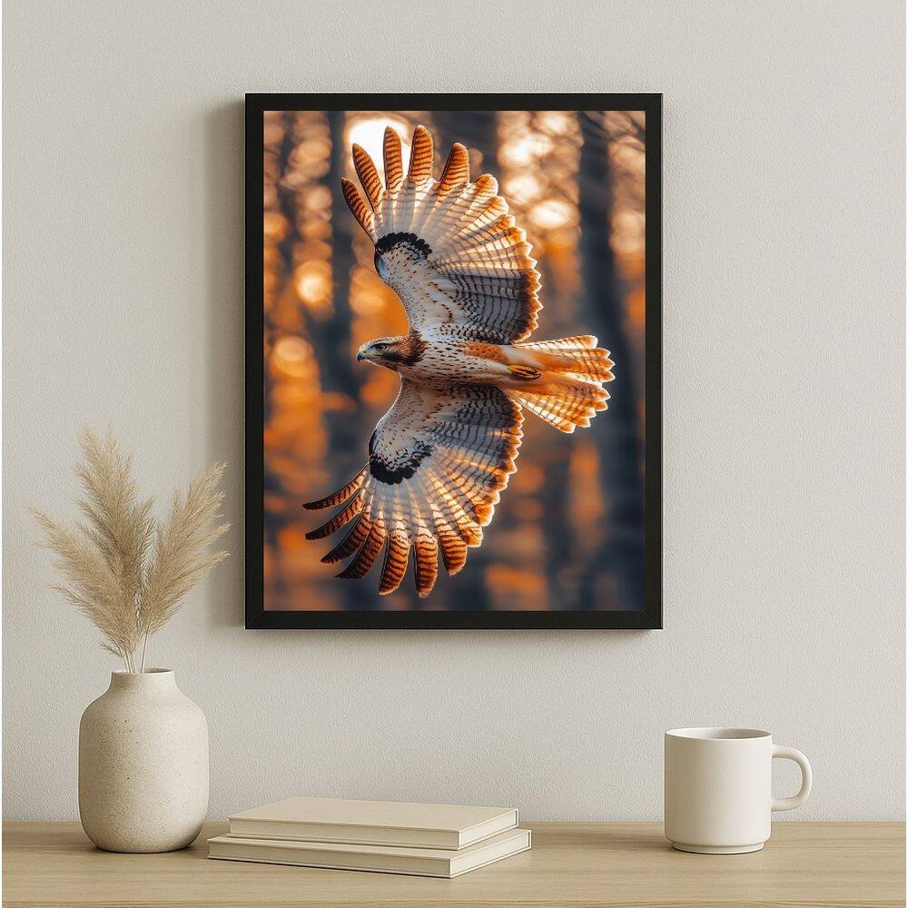 Quadro Decorativo Falcão Peregrino 33x24cm