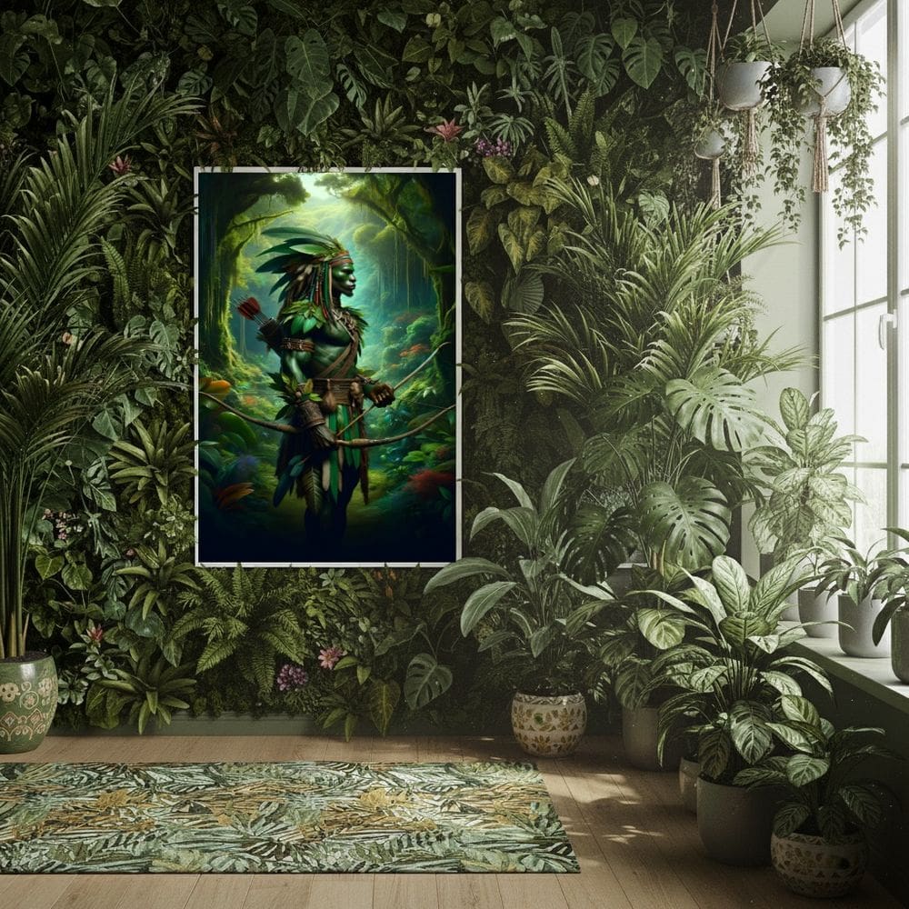 Quadro Guerreiro Oxóssi  - 70x50cm