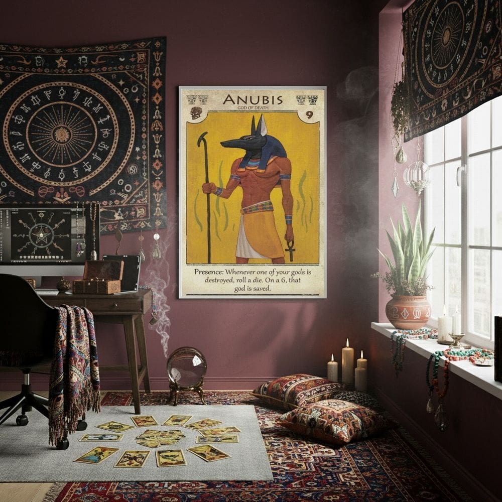 Quadro Decorativo Mitologia Egípcia Anubis  - 70x50cm