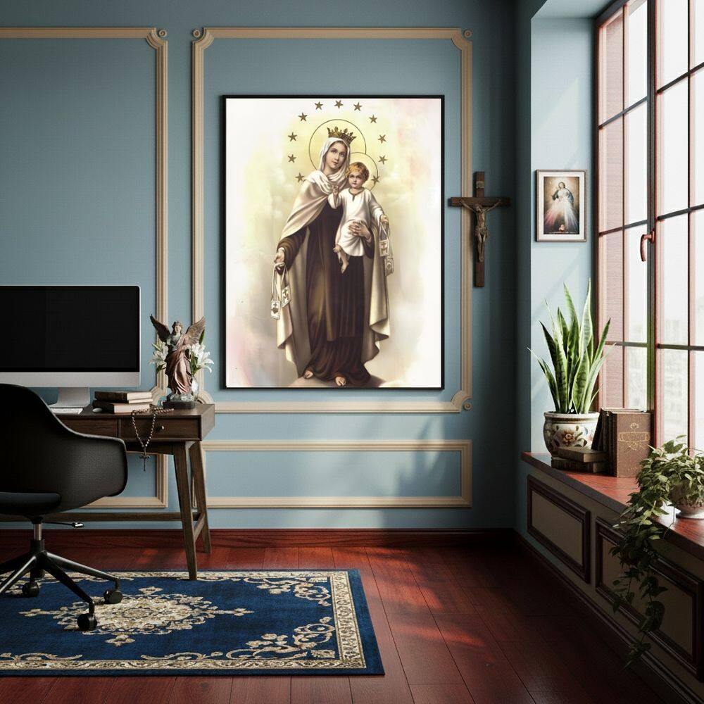 Quadro Nossa Senhora do Carmo -Protetora dos Perigos-70x50cm