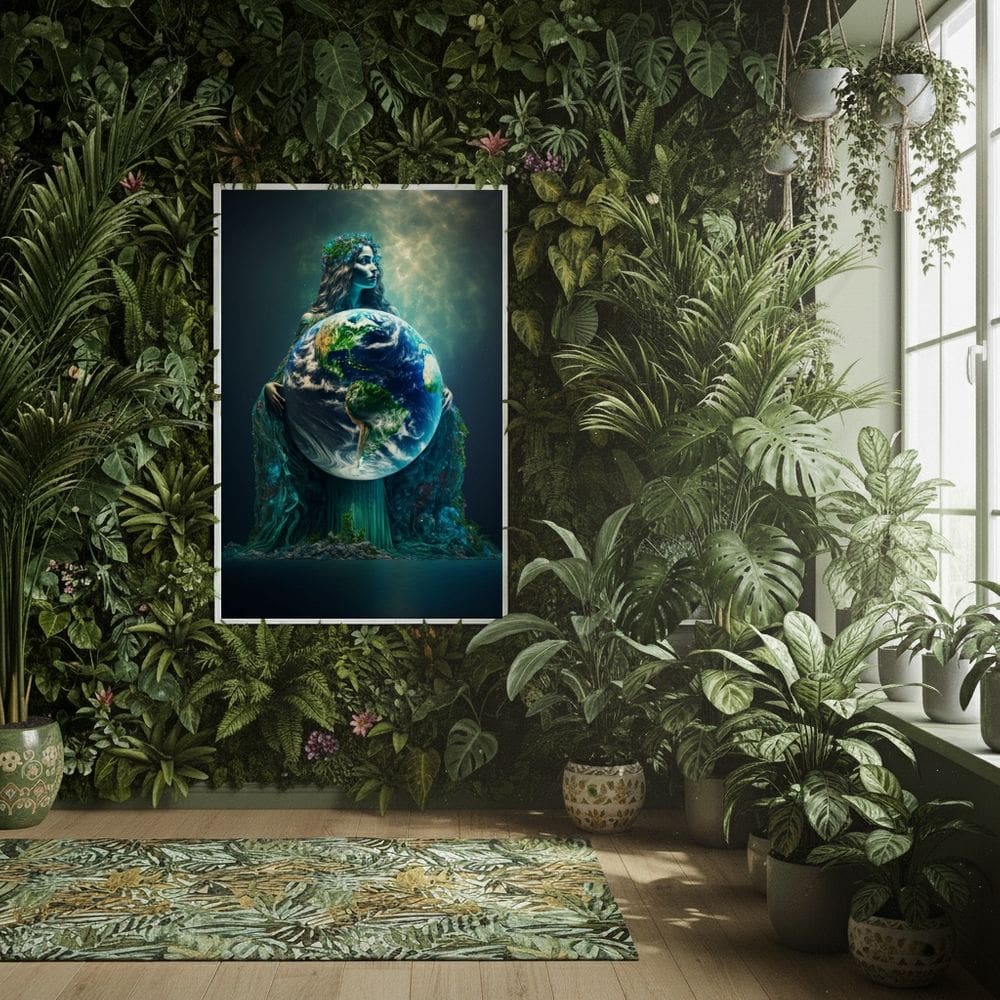 Quadro Decorativo Gaia Mãe Terra  - 70x50cm