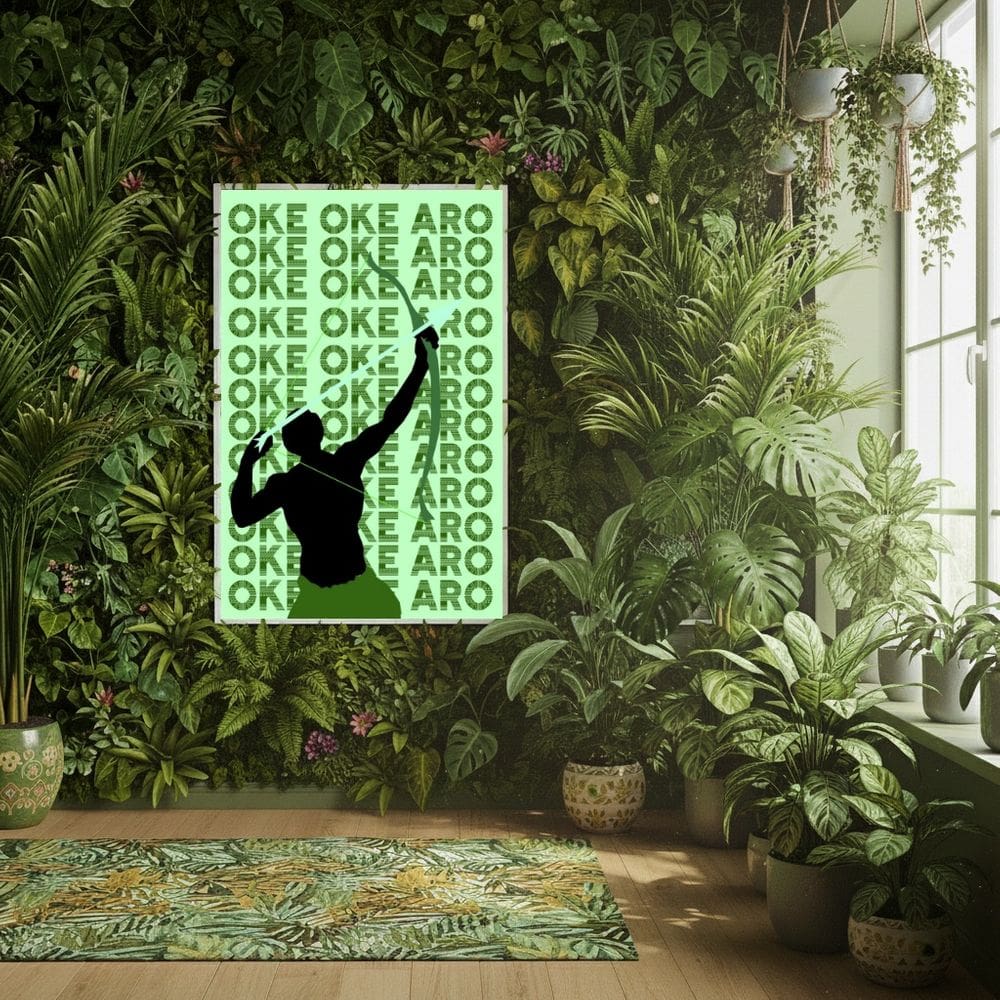 Quadro Decorativo Oxóssi Ake Aro - 70x50cm