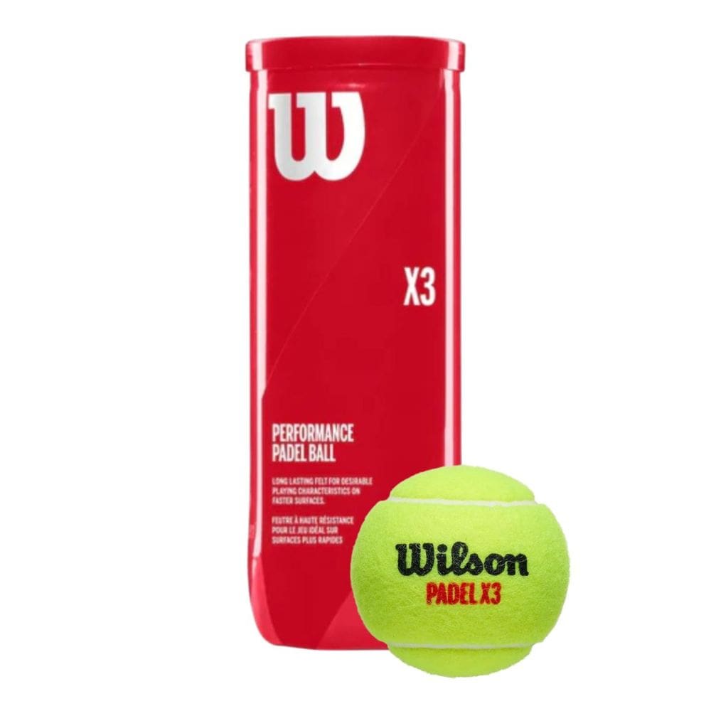 Bolas de Tênis Padel 3 Unidades Alta Performance Feltro Dura Weave Wilson