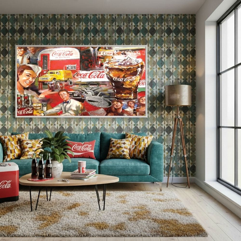 Quadro Decorativo Vintage Coca-Cola  - 50x70cm