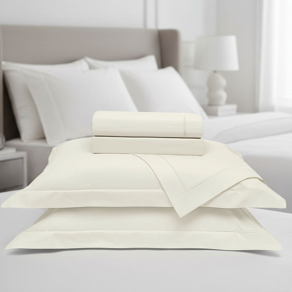 Jogo de Lençol Cama Casal 4 peças 230 Fios Reffinata Color Cor Perola