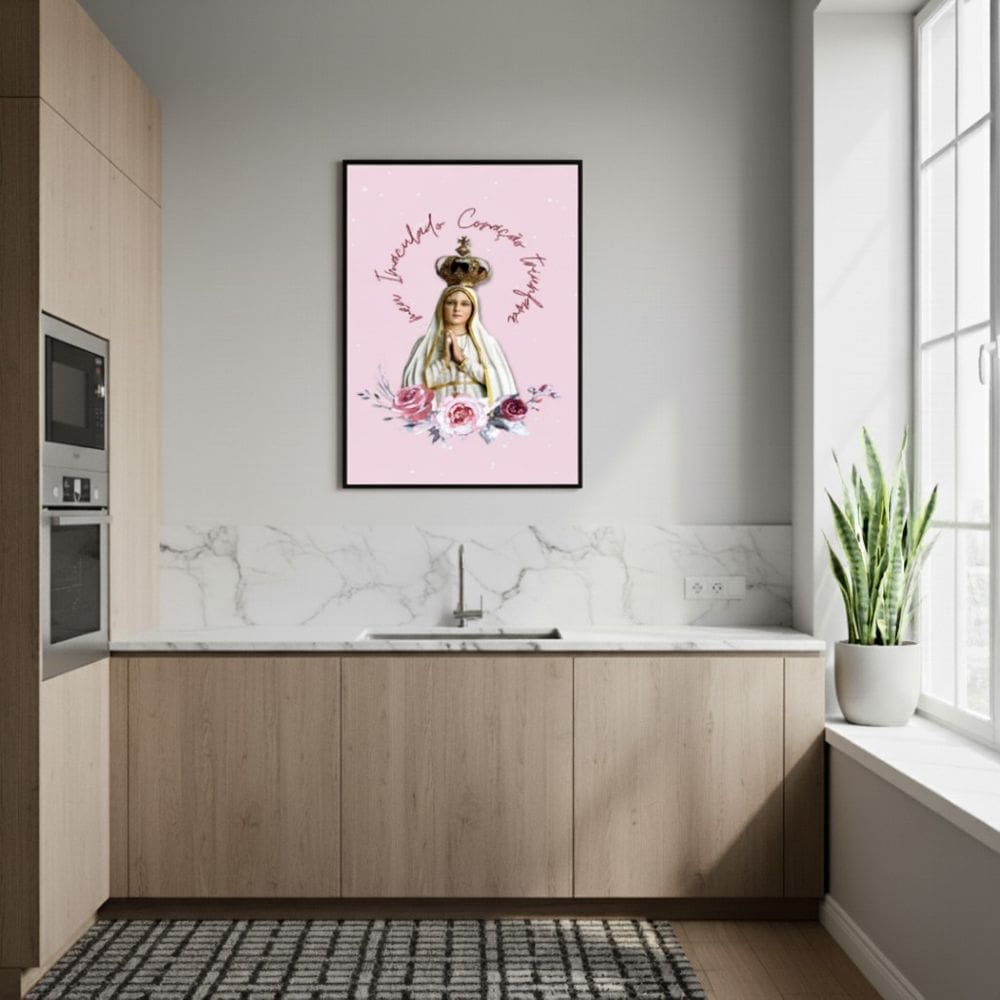 Quadro Decorativo Imaculado Coração Triunfará  - 70x50cm