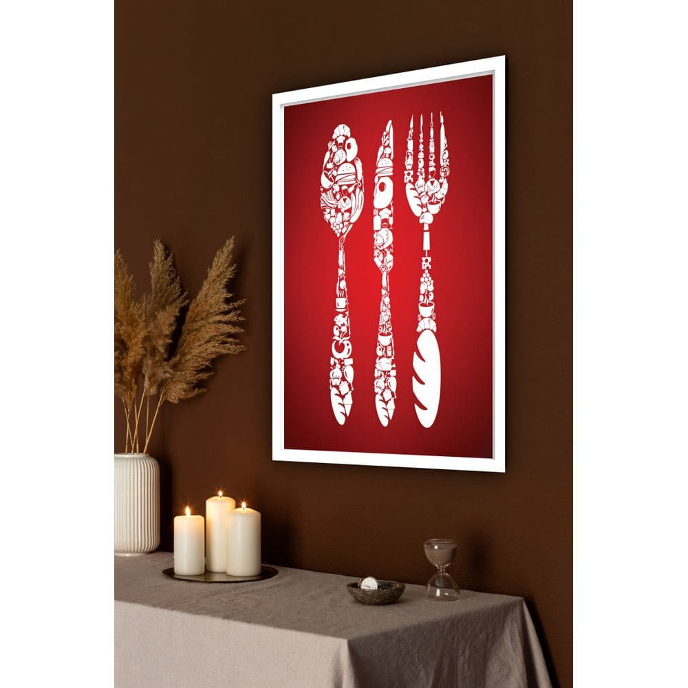 Quadro Decorativo Cozinha Kitchen Love  - 70x50cm