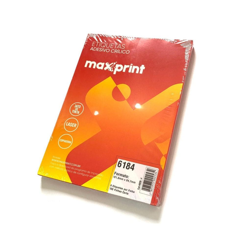 Etiqueta 6184 Ink/Las 101,6X84,7Mm 100Fls Maxprint