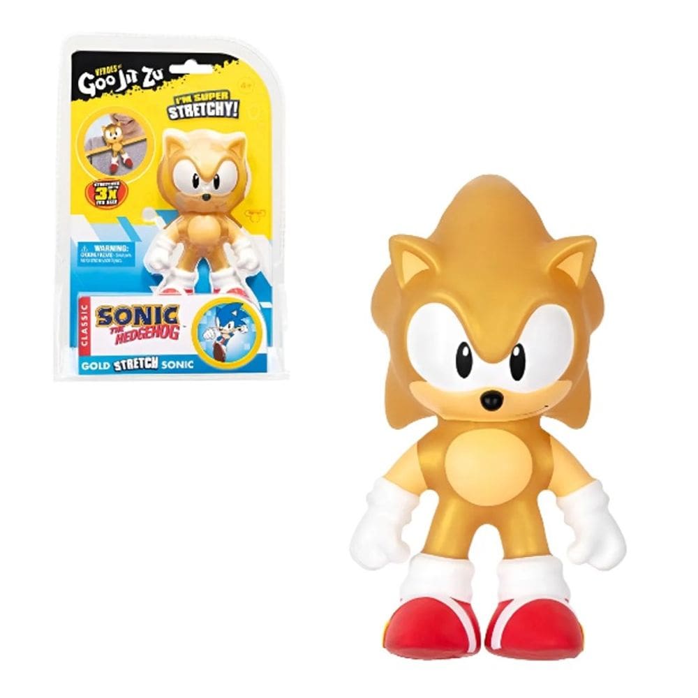 Boneco Elástico que Estica Sonic Dourado - Sunny